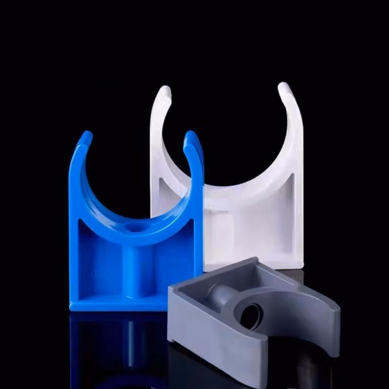 UPVC Pipe Clamp Support Light Gray Water Supply Pipe Support U-Shaped Clamp Pipe Clamp Anti Displacement Plastic Pipe Clamp U Clip