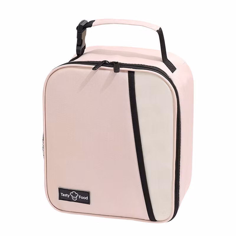 Portable Waterproof Custom Travel Insulated Polyester Cooler Zipper Lunch Bag with Handle
