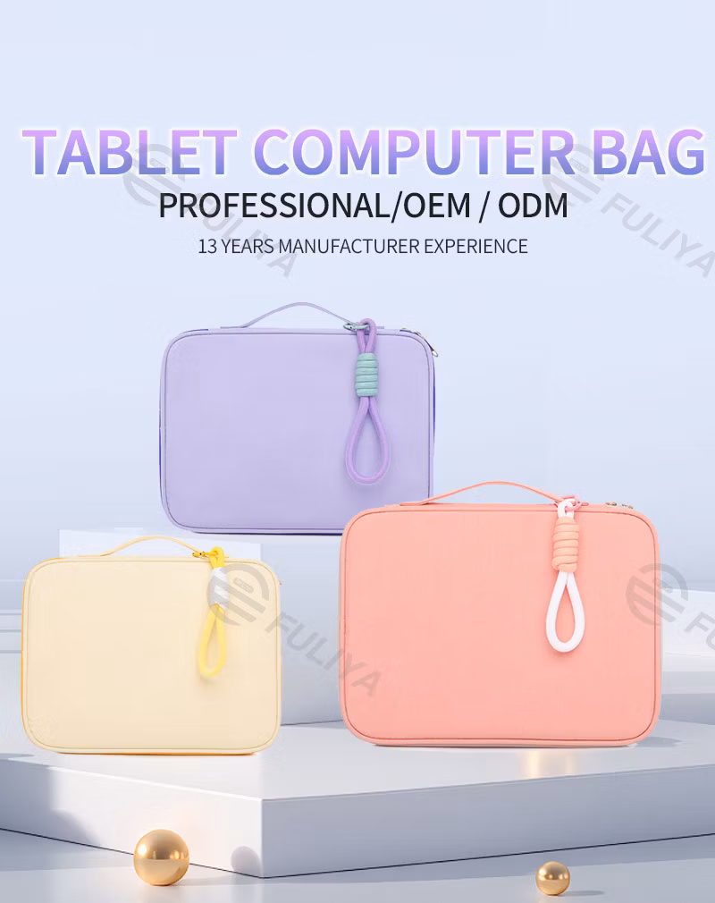 Fuliya Waterproof Computer Notebook Bag Custom Portable Business Tote Laptop Tablet Bag Case