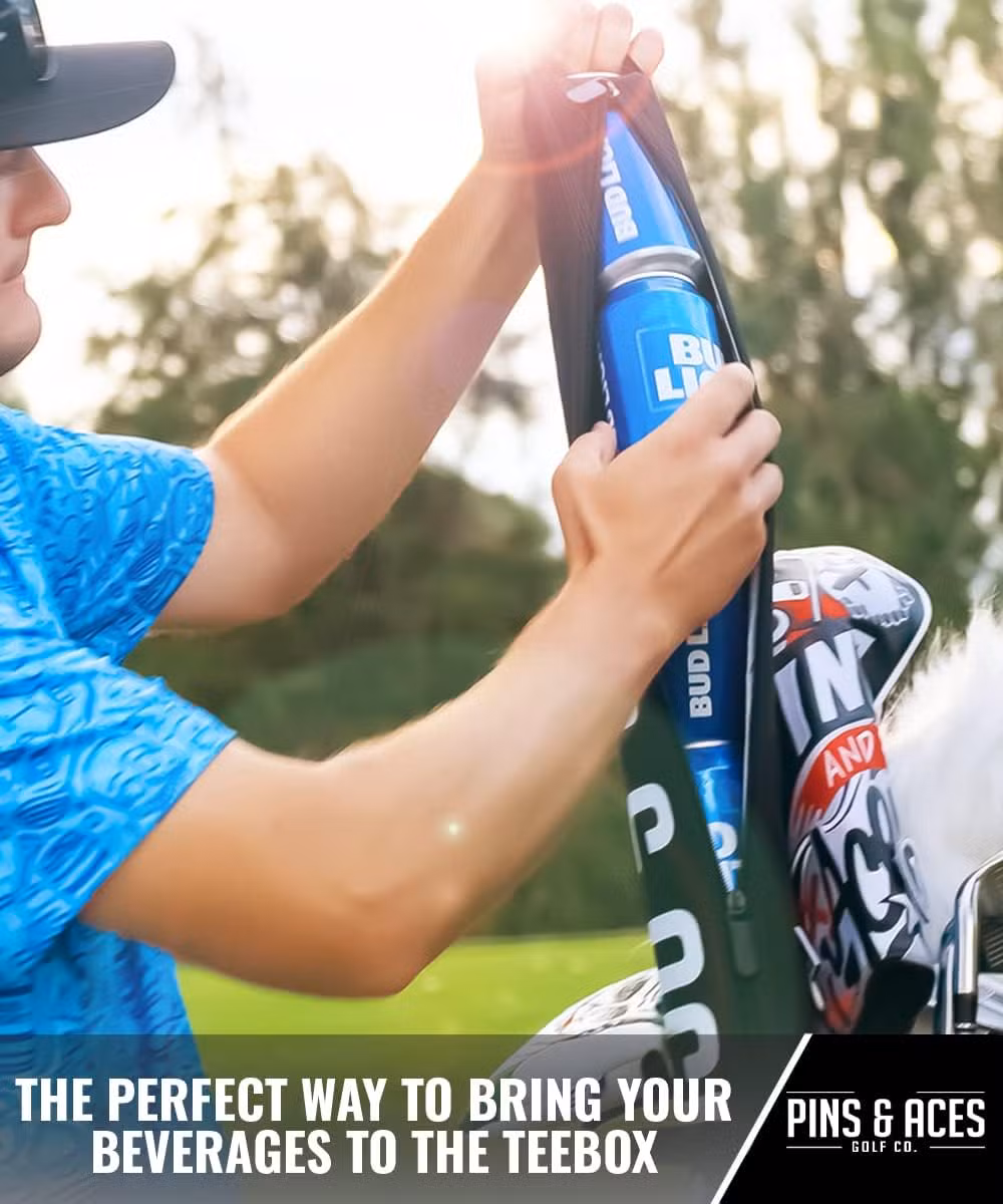 Custom Deisgn 7 Cans Canned Beverages Discreetly Insulated Cooler Beer Sleeve Golf Bag