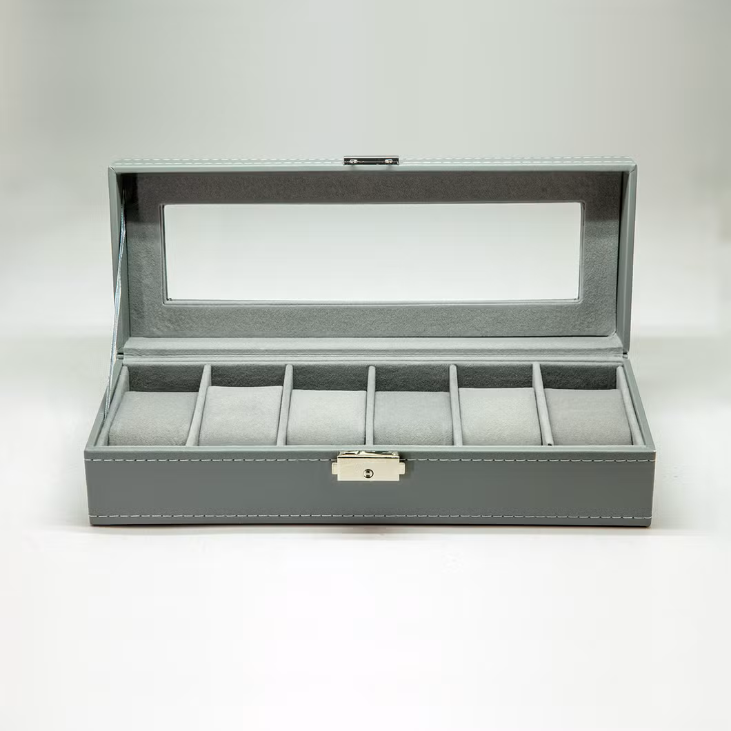 Executive Leather Watch Box with Suede Lining and Monogram Service Box