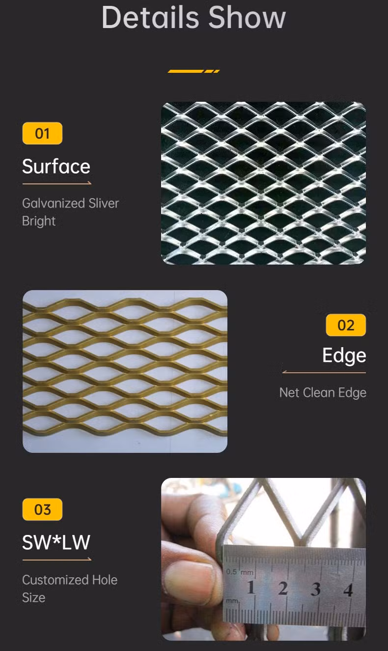 Pulled Plate Expanded Wire Mesh/Expanded Metal Mesh Walkway Flooring Zoo Fence Mesh