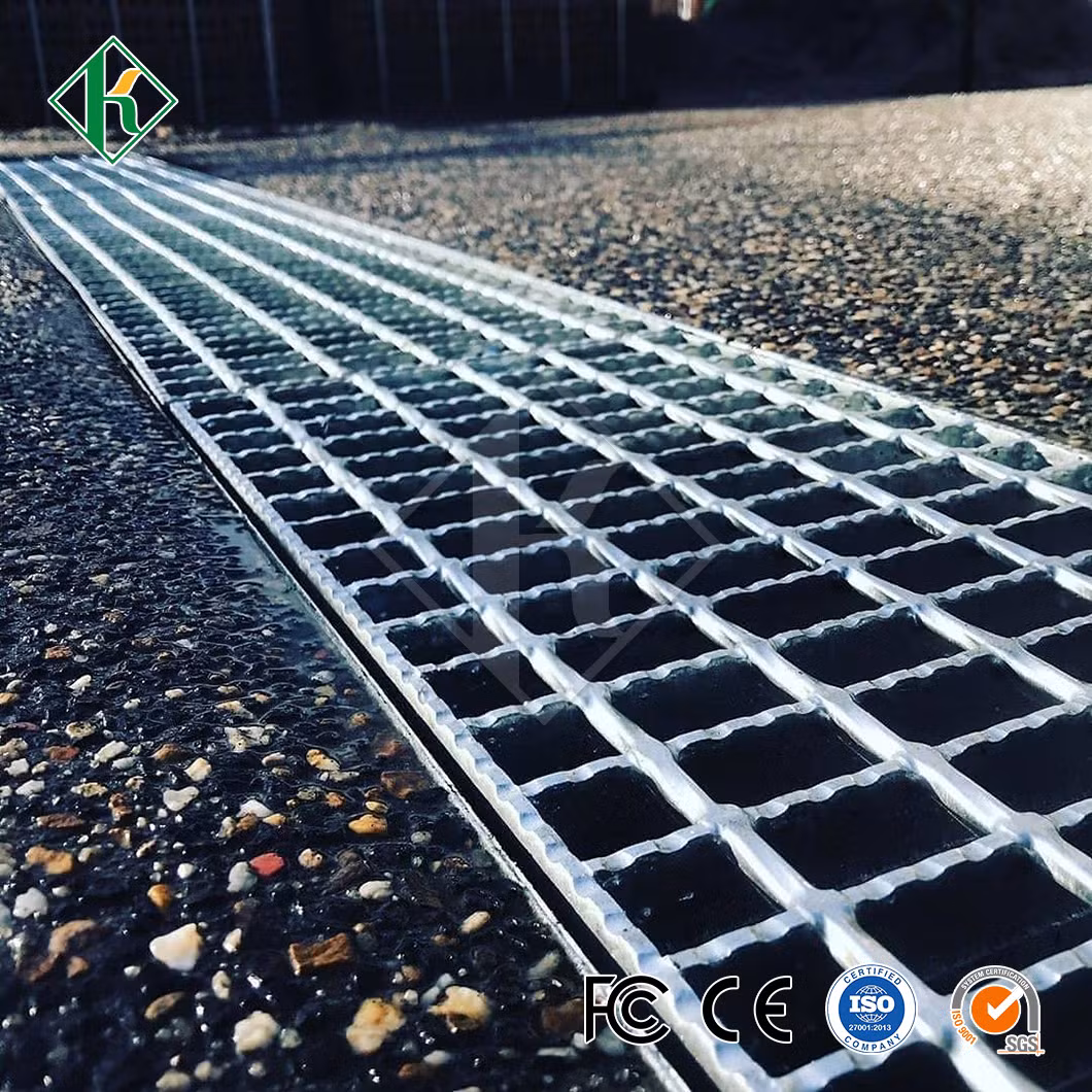 Kaiheng Metal Mesh Steel Bar Grating Distributors Galvanized Steel Trench Grate China Trench Drain Grates