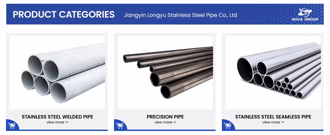 Longyu Ba 2b Bright Polish Cold Hot Rolled Rectangular Steel Pipe SS304 316 Stainless Steel Welded Tube China Wholesalers Used in Biopharmaceuticals