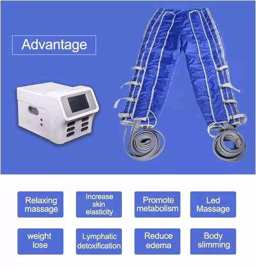 24 Bags Air Pressure Lymphatic Dredging Professional Pressotherapy 3 in 1 Pressotherapy Machine Cellulite Reduction Pressotherapy Machine