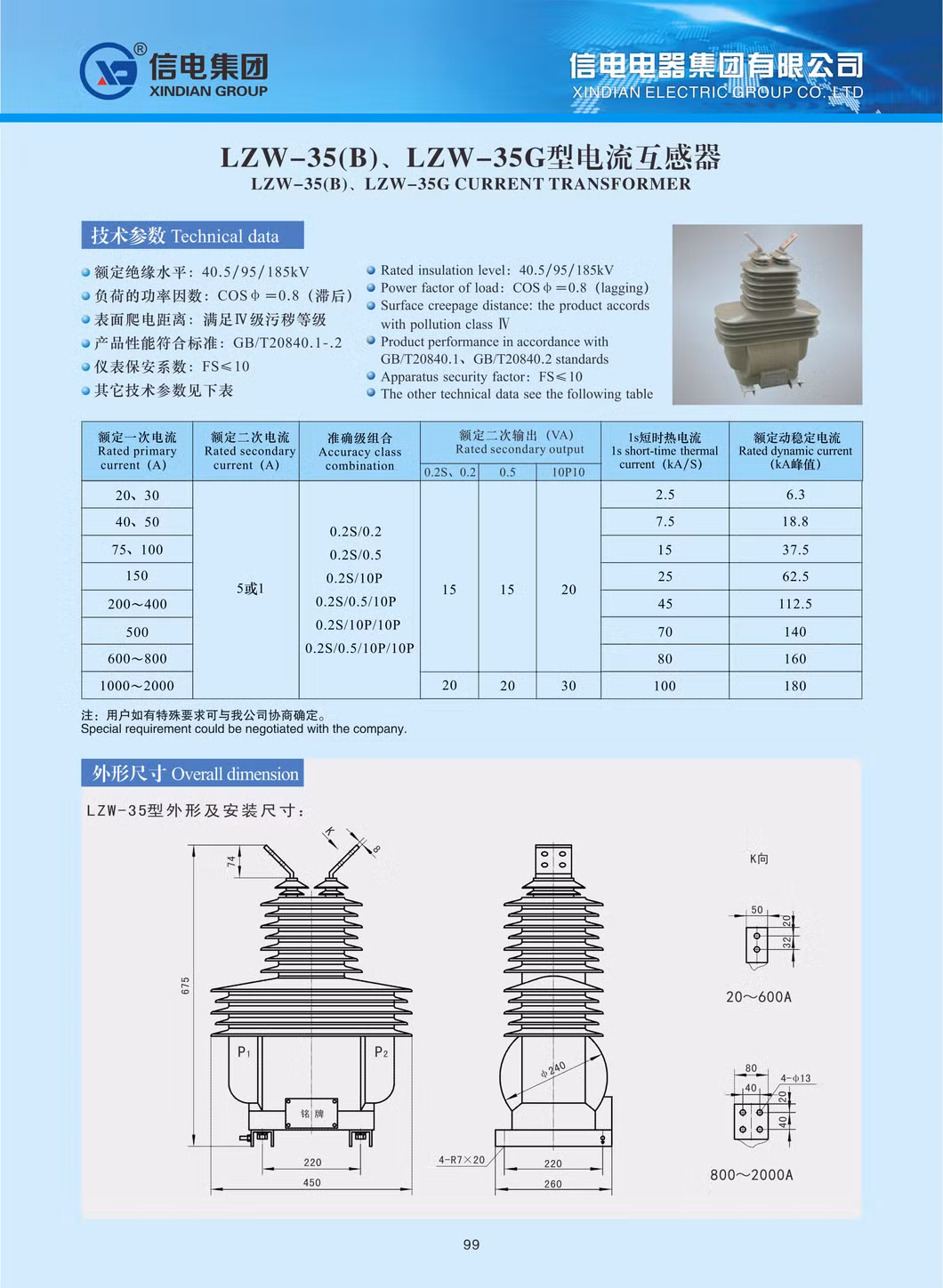 Lzw-35 Outdoor Power Transformers/ CT/Outdoor Cast Resin Dry Type