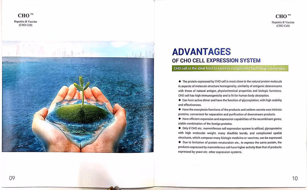 Ncpc Genetech Hepatitis B Vaccine Madebby Recombinant DNA Techniques in Cho Cell - HBV