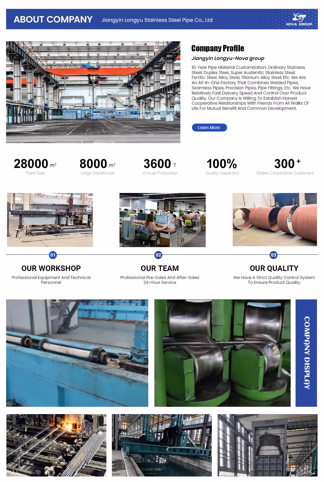 Longyu ASME A270-Bpe A269 Bright Annealed Tube Wholesale High Quality Ba Surface 304L Stainless Steel Pipe Tube Used in Biopharmaceuticals
