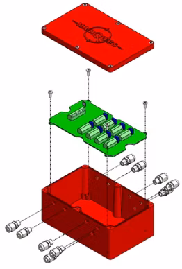 IP67 Waterproof Mixing Box Digital Junction Box Used for Digital Load Cells 10-Line