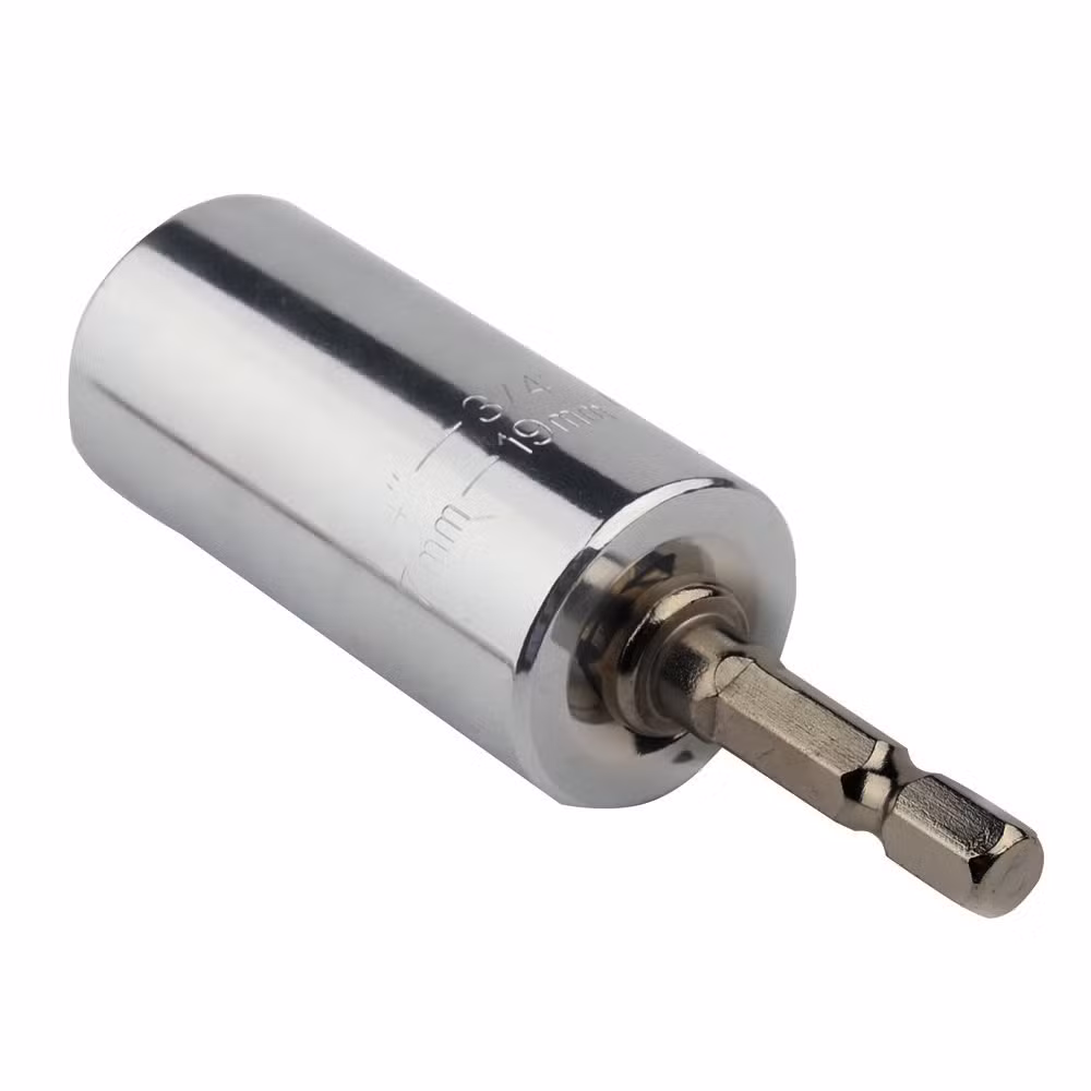 Universal Sleeve Multi-Function Sleeve Ratchet Wrench Sleeve Electric Drill Supporting Sleeve Tool 7-19mm with Connecting Rod Socket Adapter