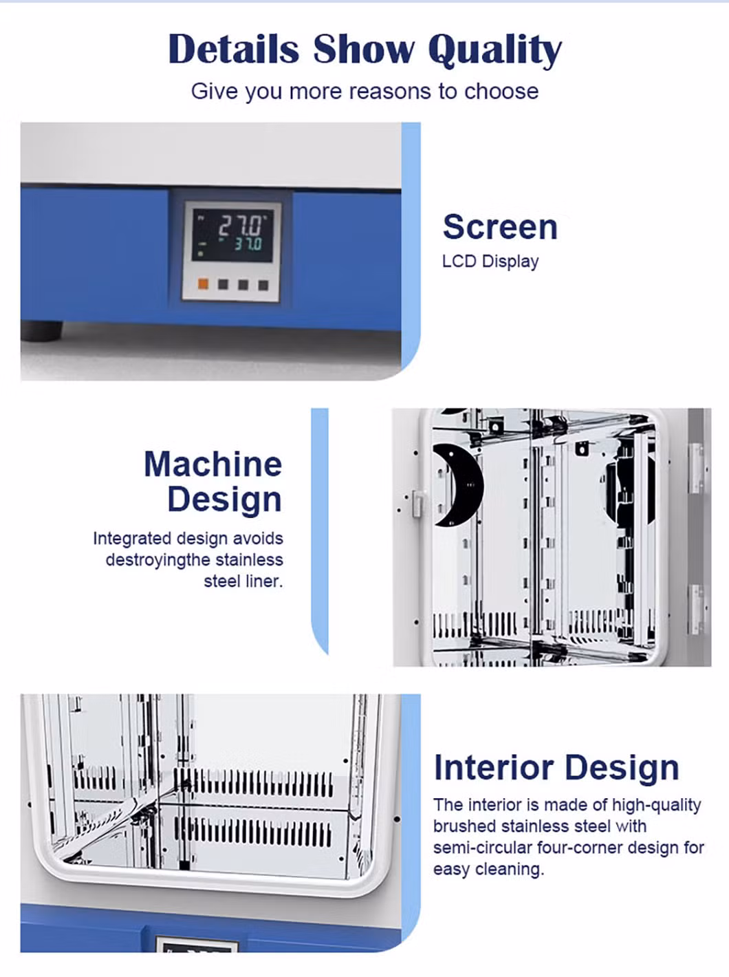 Small Biological Culture Incubator Bjpx-H30L with LCD Display Constant-Temperature Incubator