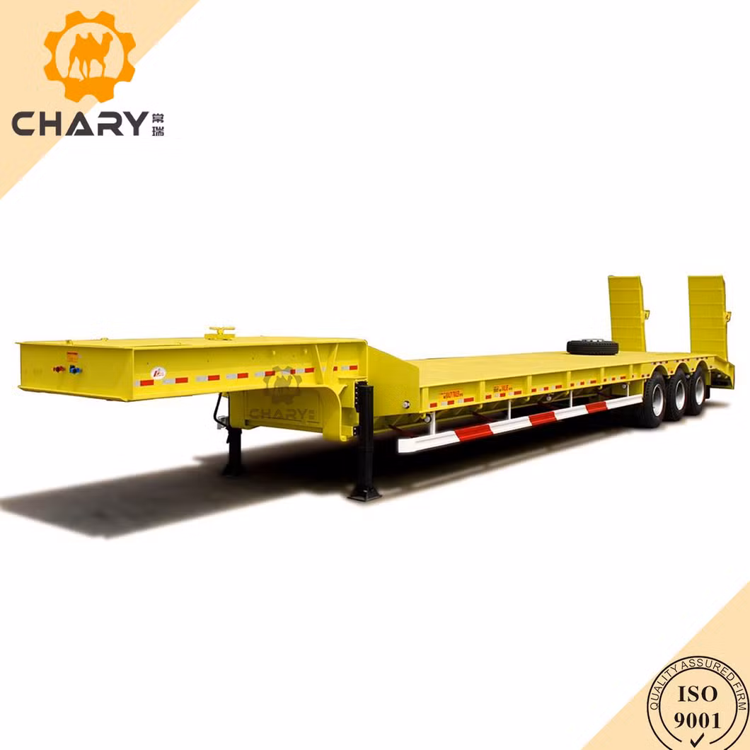 80 Tons Payload 4 Axles Lowbed Trailer Truck /Low Bed Trailer/Semi Trailer