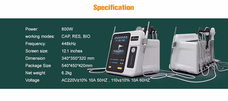 2022 Latest RF Slimming Diathermy Therapy Fast Fat Removal Diatherapy Body Shaping Machine Ret Cet RF 448kHz