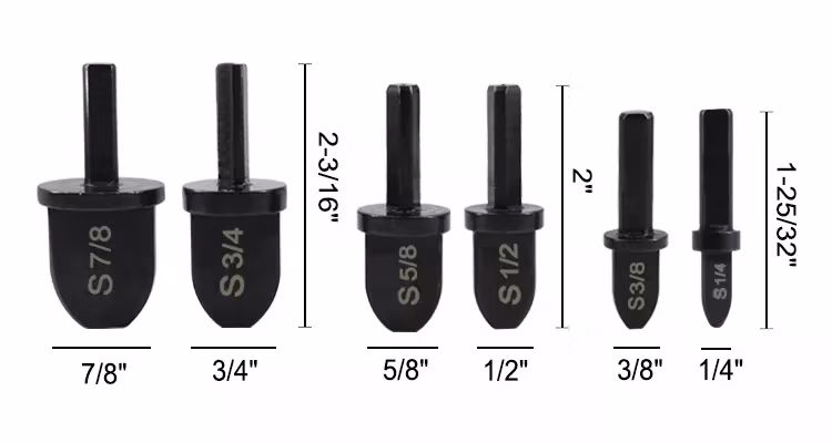 6PCS Air Conditioner Copper Pipe Tube Expander Spin Swaging Tool Drill Bits Set with 1/4, 3/8, 1/2, 5/8, 3/4, 7/8 Bits
