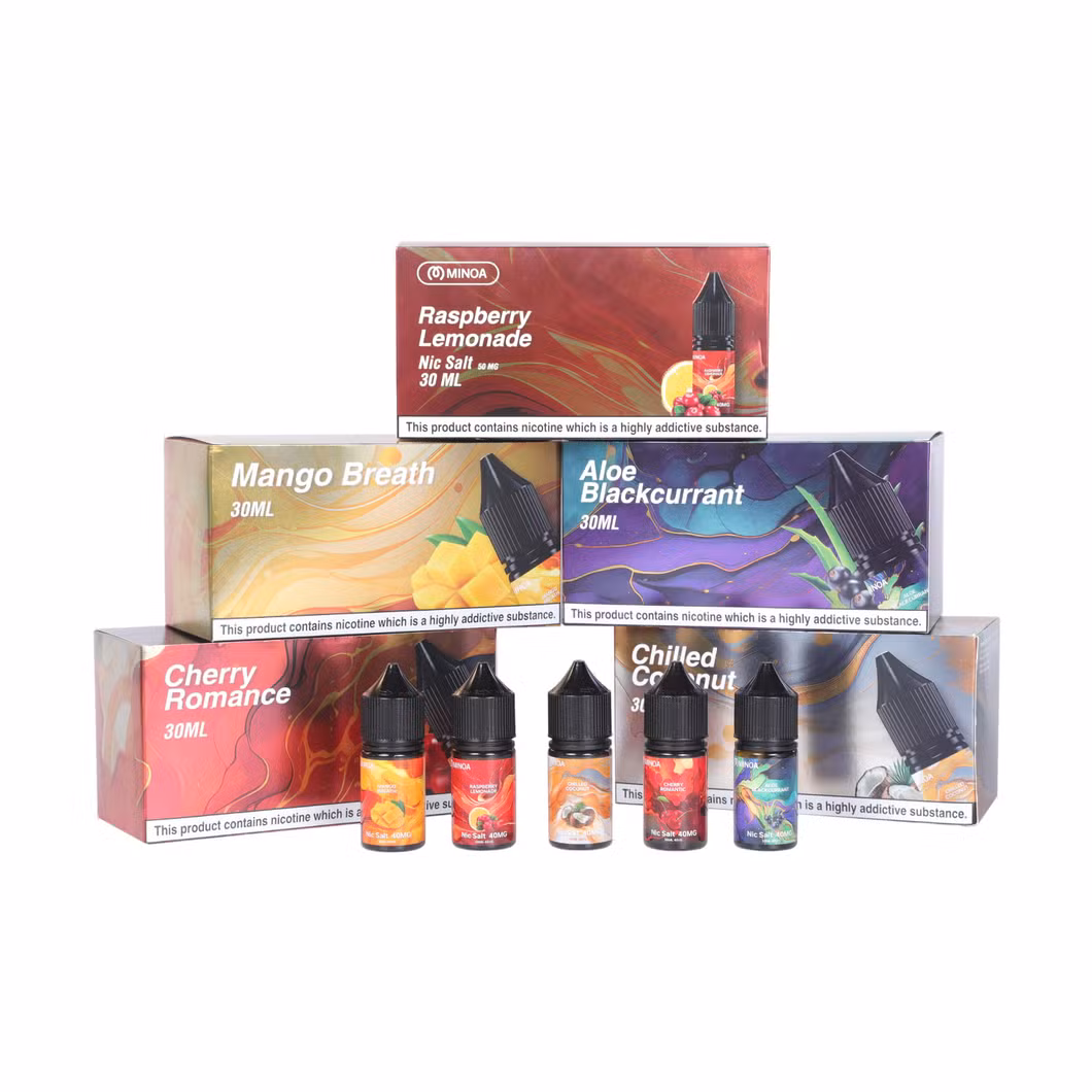 Unmatched Quality E-Liquid, Nicotine Salt, Free Samples, High Demand, Premium Smooth Vape Juice Minoa Best Price