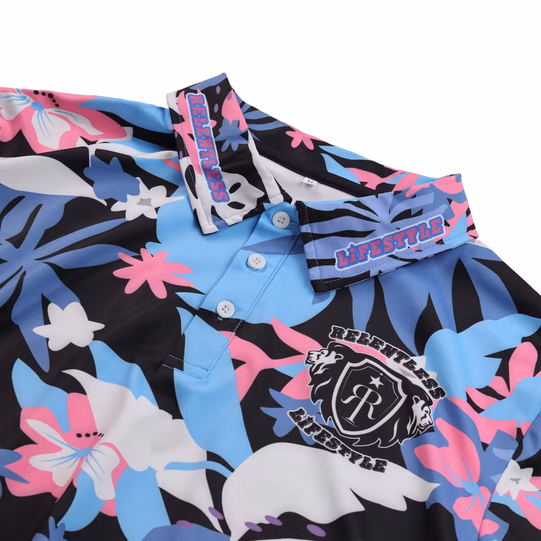 Wholesale OEM Logo Men Polo Polyester Tee Golf T Shirt Custom Printed Polo Shirt