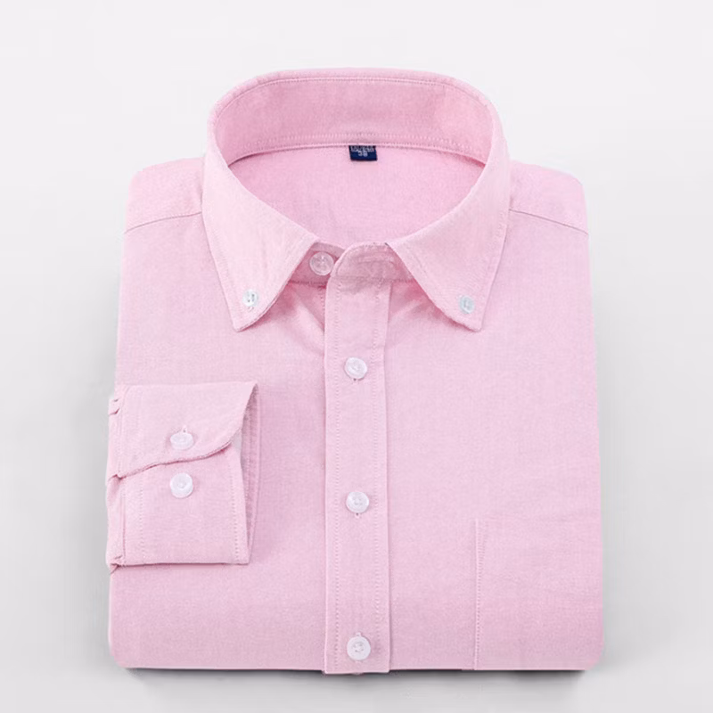 Blue Formal Wholesale Custom 100% Cotton Long Sleeve Men Blue Dress Oxford Shirt