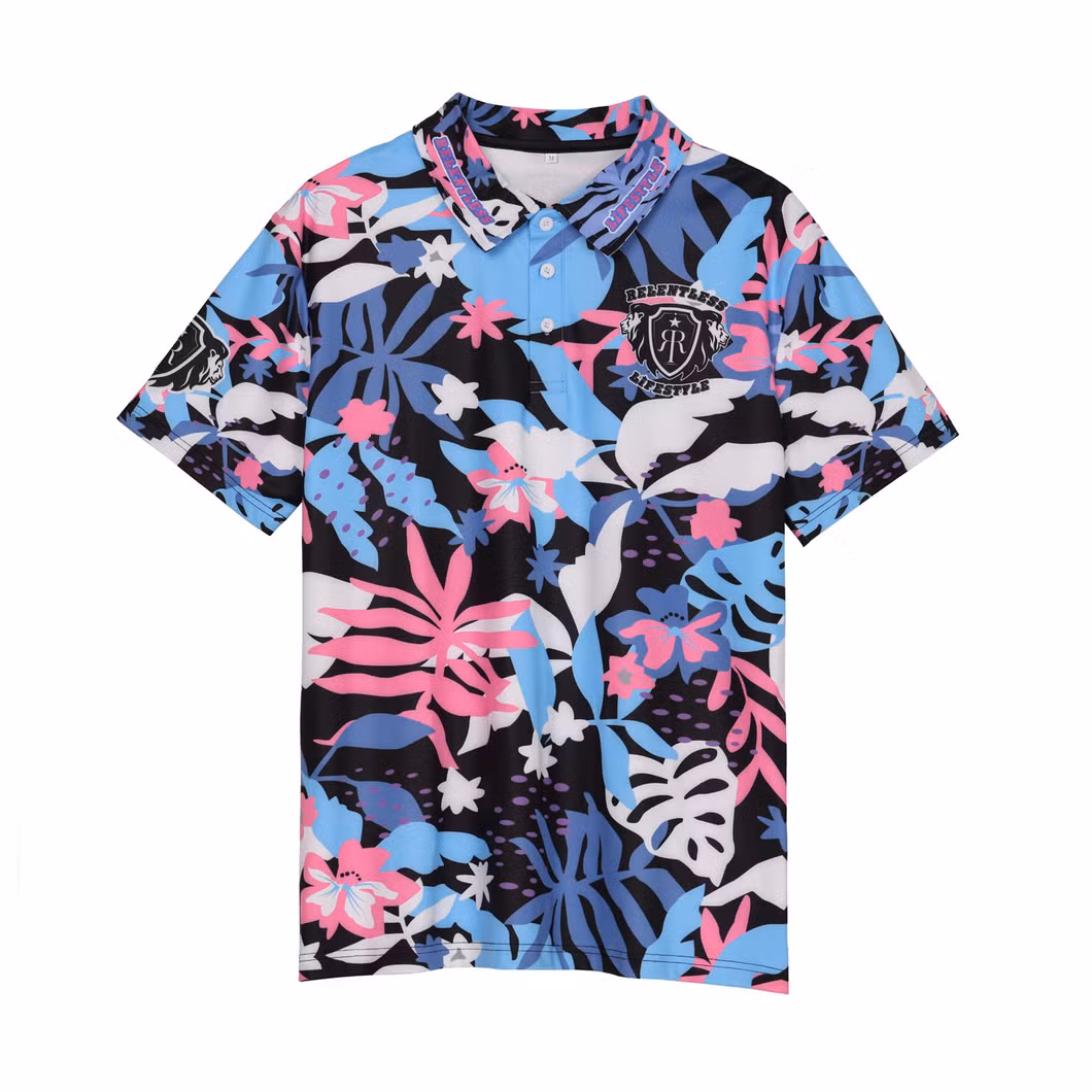 Wholesale OEM Logo Men Polo Polyester Tee Golf T Shirt Custom Printed Polo Shirt