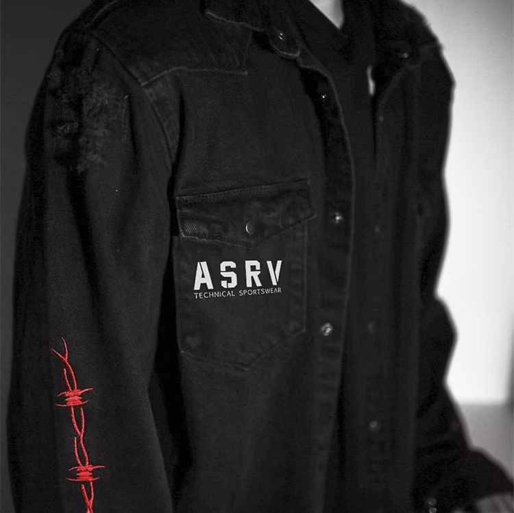 Washed Wear-Resistant European and American Plus-Size Venom Denim Jacket