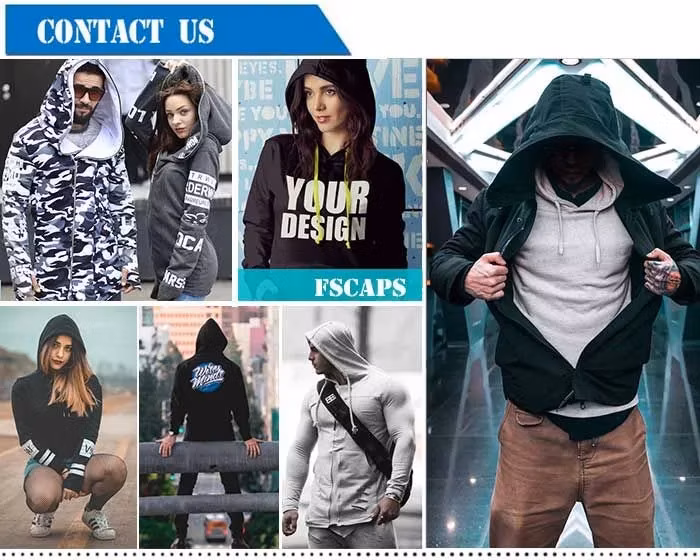 Custom Heavy Weight Rhinestone Hoodie Men Embroidery Patch Full Zip up Hoodie