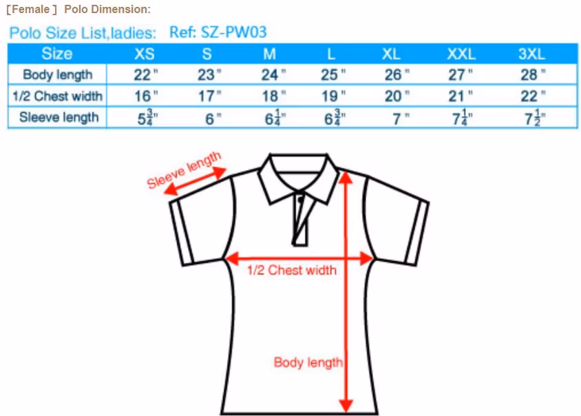 Embroidery Printing Logo Breathable Color Matching Lapel Women Top Custom Polo Shirts