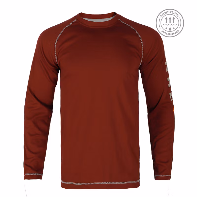 Nfpa 2112 HRC2 Black 100%Cotton 7oz Flame Retardant Moisture Wicking Shirt for Worker