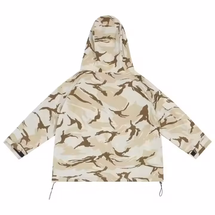 New Designer Custom Vintage Oversized Men′s Hoodies Camouflage Large Pocket Windbreaker High Quality Hooded Jacket