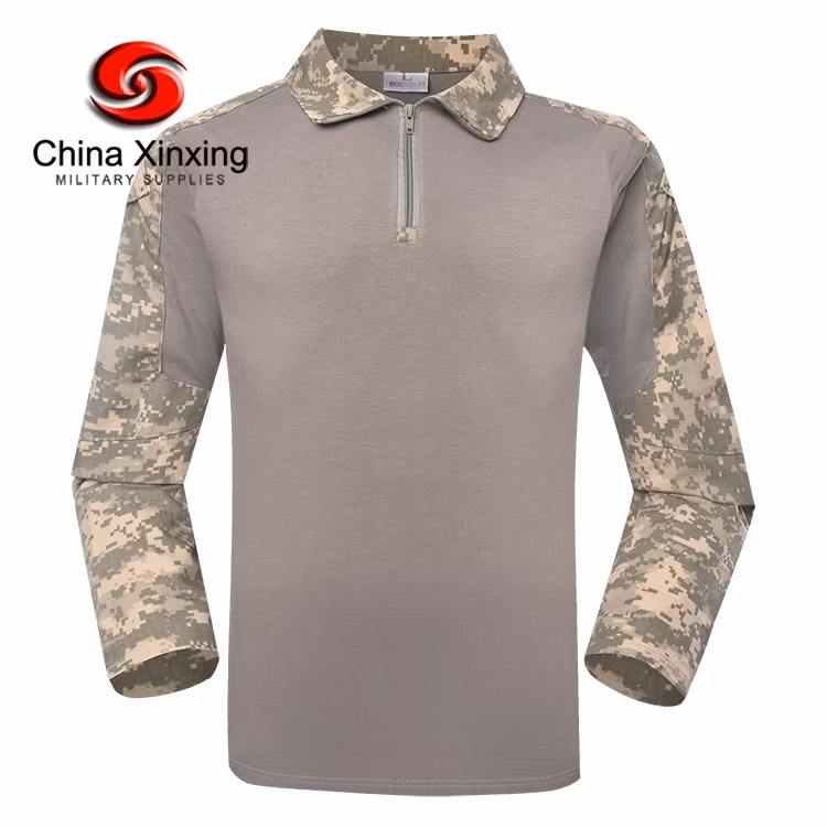 Custom 100% Polyester Military Tactical Police T-Shirt Olive Green Soldier′s Polo Shirt for Outdoor Activities