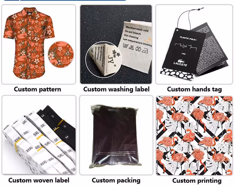 Custom 100% Viscose Rayon Printed Aloha Shirt for Men Hawaiian Shirts