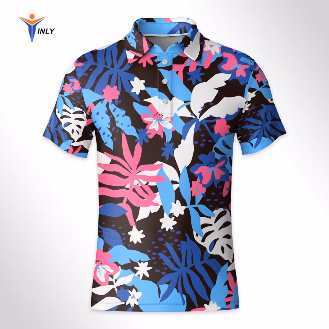 Wholesale OEM Logo Men Polo Polyester Tee Golf T Shirt Custom Printed Polo Shirt