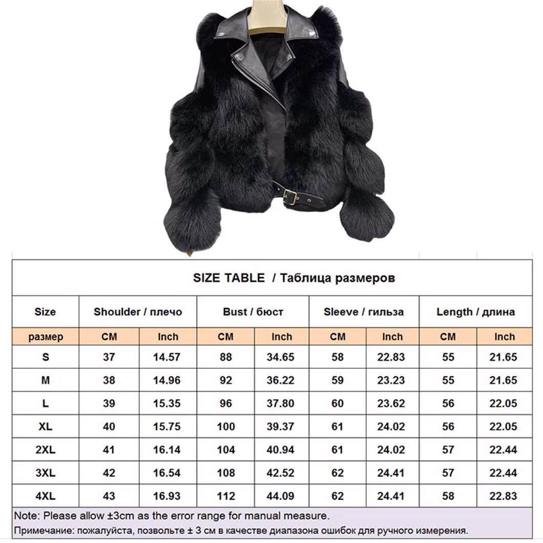 Fur Patchwork Leather Jacket Xysx05140 Women Winter Multicolour Fashion Outdoors Fur Coat