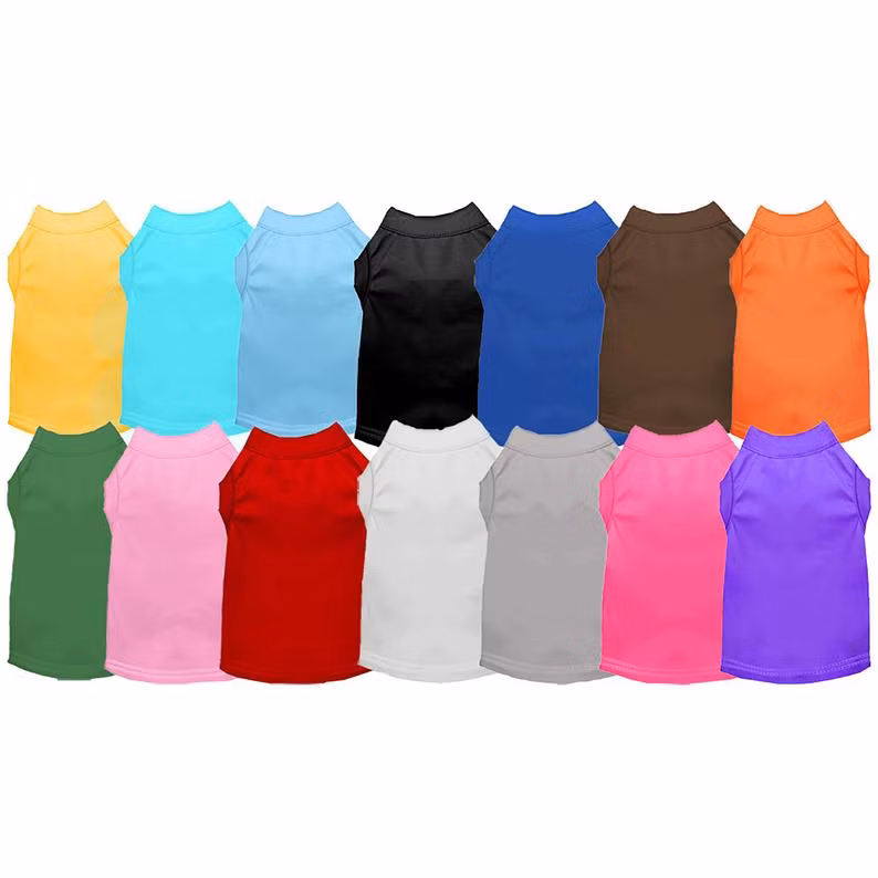 Hanyang Blank Dog Shirts for Printing, Vinyl, Embroidery - Dog Tshirt Blanks -Blue, Black, Pink, Grey, Red, White, Purple & More - Poly/Cotton Blend