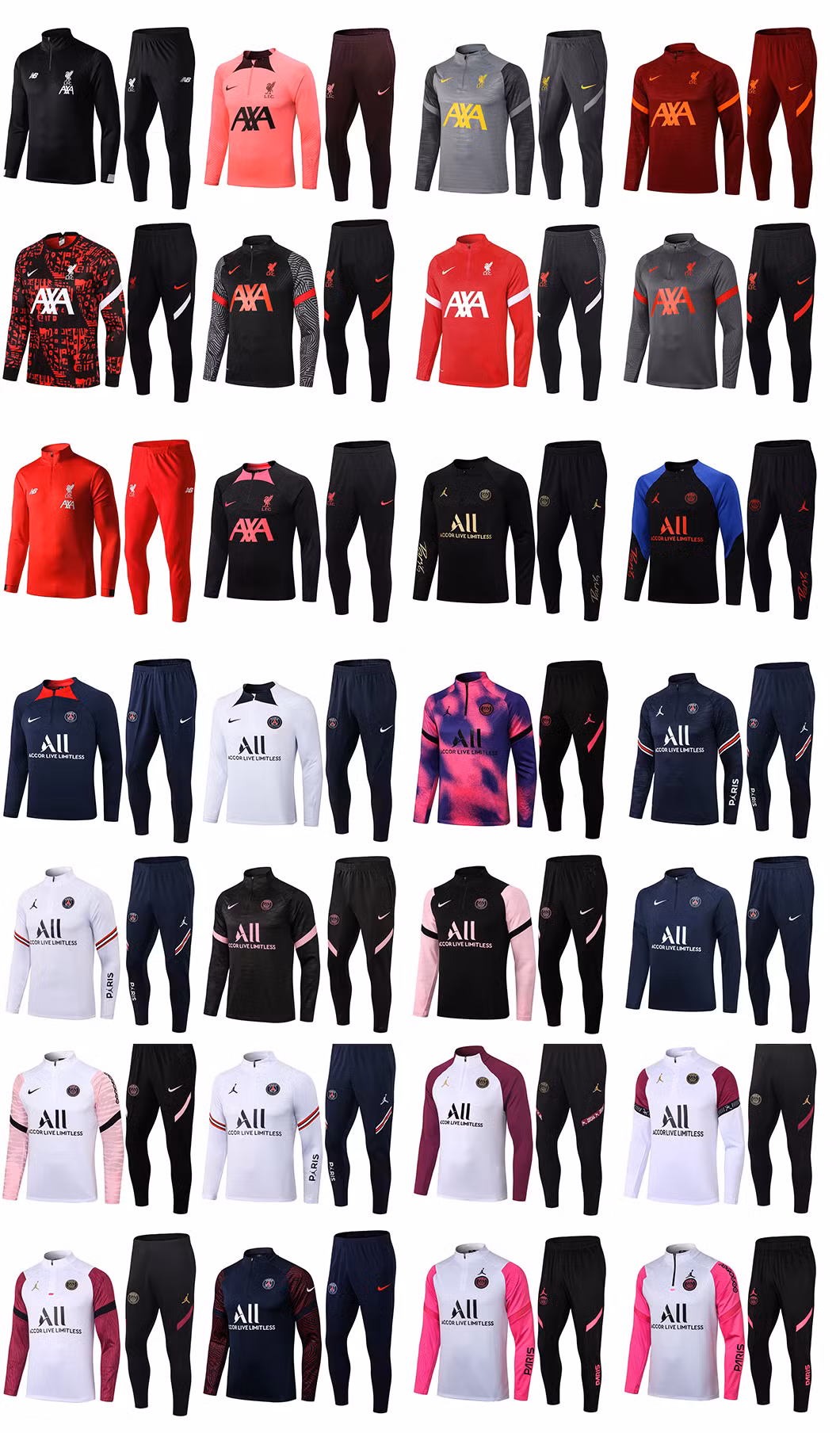 Kids Size Football Tracksuit Men Half Zip Pullover Sportswear 2023 Soccer Club Long Sleeve Training Suit Jacket Sporty Sets