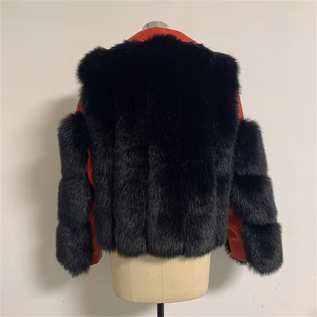 Fur Patchwork Leather Jacket Xysx05140 Women Winter Multicolour Fashion Outdoors Fur Coat