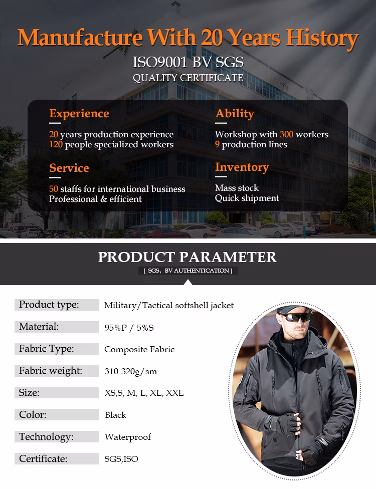 OEM New Fashion Mens Fleece Outdoor Tactical Softshell Jacket Hooded Outwear Coat