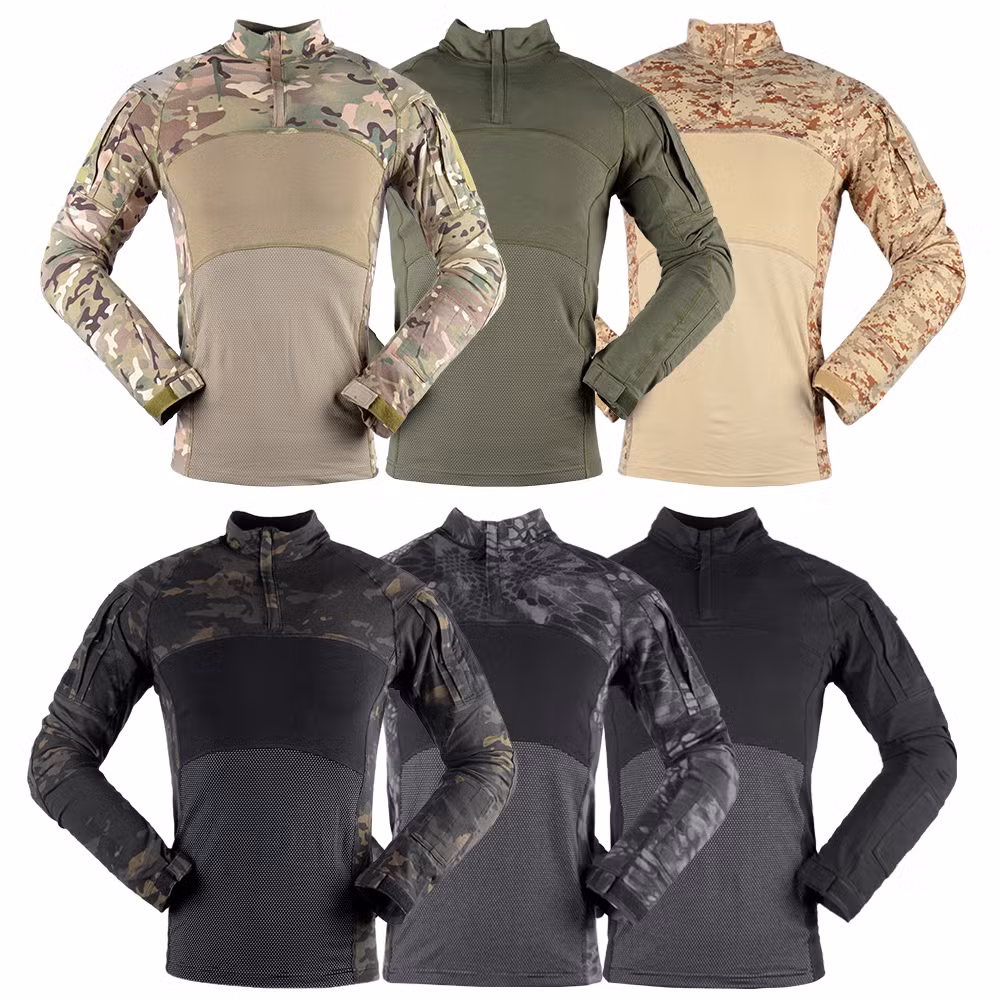 Frog Shirt Outdoor Sports Clothes Python Pattern Combat Army Frog Camouflage Men Shirts