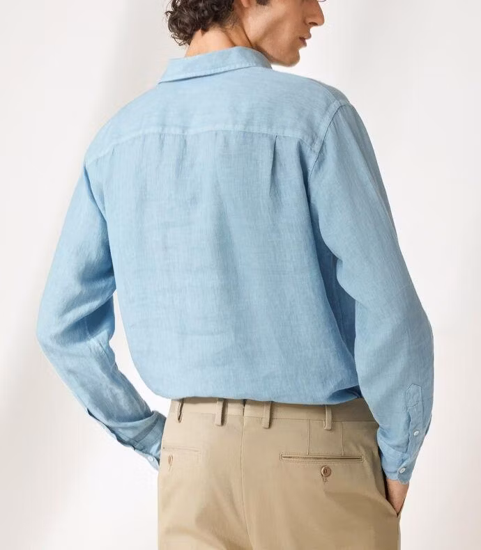 Men′s Pullover Long Sleeve Shirts Linen Shirts for Men′s Casual Summer Shirt Custom Clothing Shirt