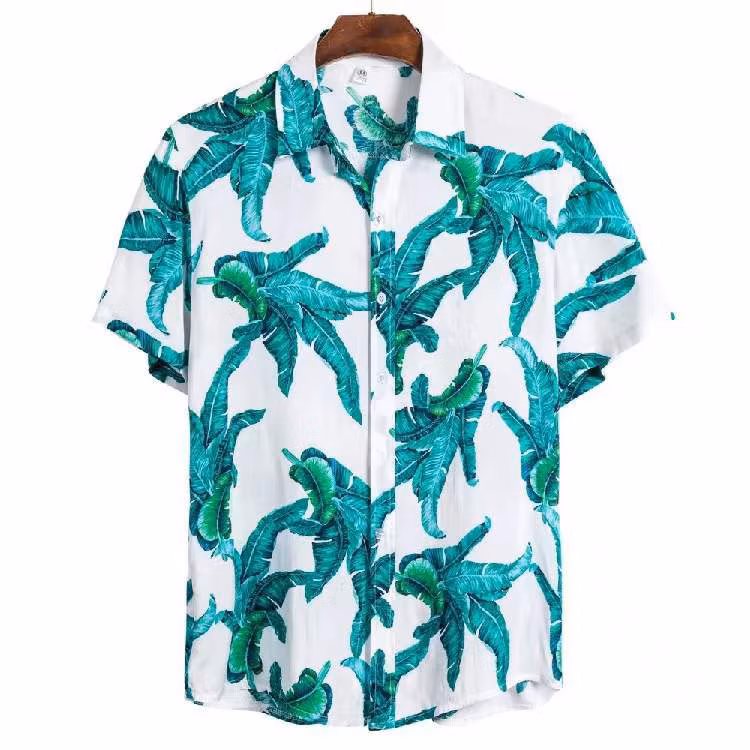 Lasted Digital Printed Men′s Collar High Fashion Quality Vintage Short Sleeve Printed Shirts for Men Hawaiian Shirt