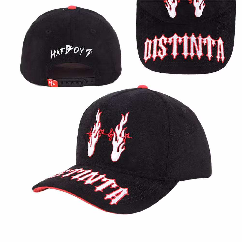 OEM High Quality Wool Flannel Leather Brown Blank 6 Panel Snapback Cap New Design Unstructured Flat Brim Snapback Cap