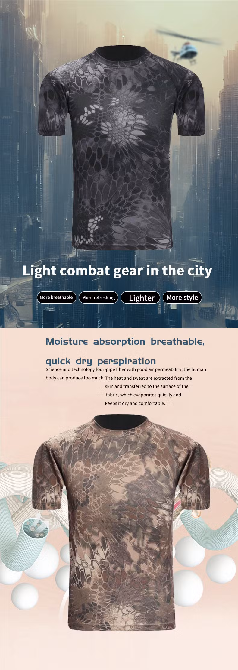 Polyester Camouflage Shirt for Men′s Tactical Wear