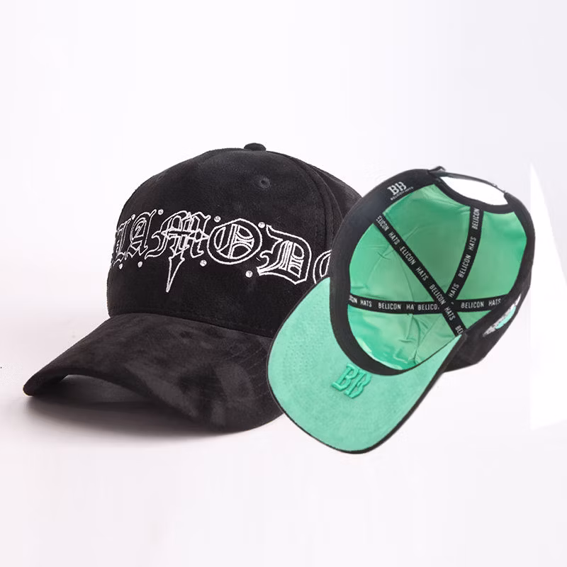 OEM High Quality Wool Flannel Leather Brown Blank 6 Panel Snapback Cap New Design Unstructured Flat Brim Snapback Cap