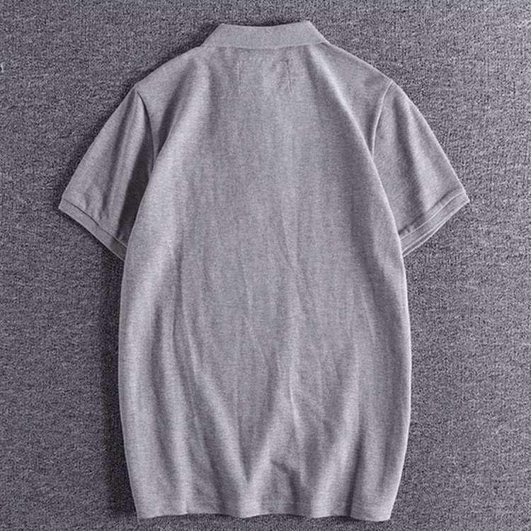 Breathable Solid Color 100% Cotton Short Sleeve Casual Men Golf Polo Shirts