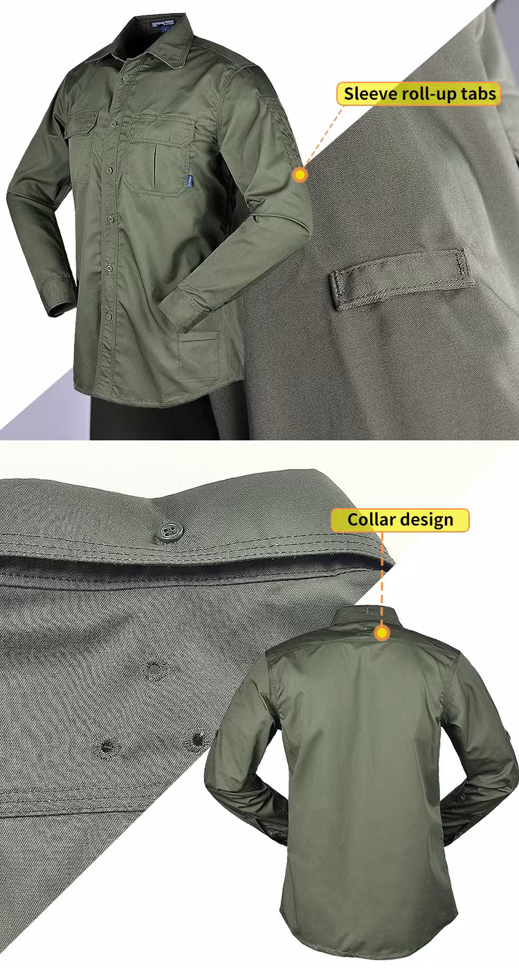Olive Green Tactical Long Sleeve Shirt Army Suit Tactical Shirt