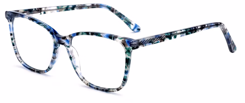 New Arrival High Quality Full Rim Acetate Rectangle Floral Optical Frame