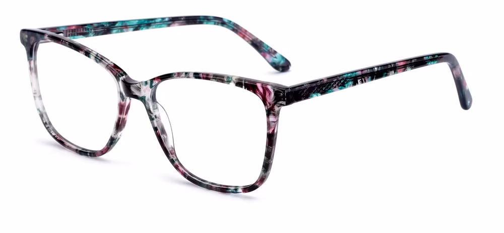 New Arrival High Quality Full Rim Acetate Rectangle Floral Optical Frame