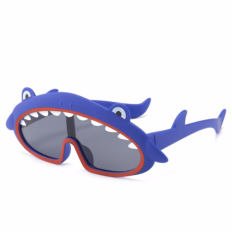 Custom Logo Shark Frame Polarized Fashion Children Shades Boys Girls for Kids Baby Sunglasses