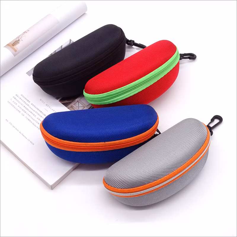 Inno-E011 Factory Direct Selling Customizable EVA Case with Hook and Color Zipper for Sunglasses Eco-Friendly