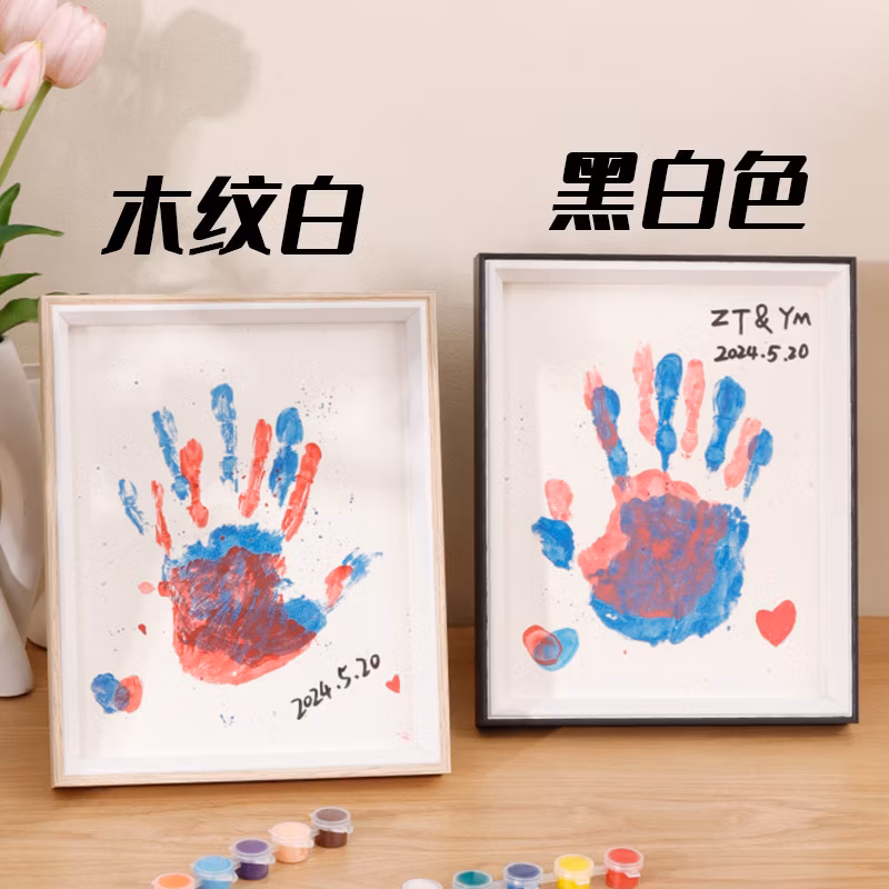 Promotion Gift Modern Style Heart Shape Children Wooden Photos Frame for Kids