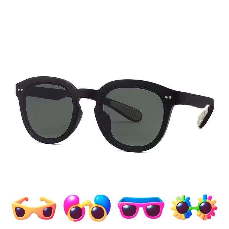 UV400 Fashion Cartoon Cute Round Tr Kids Children Baby Sunglasses