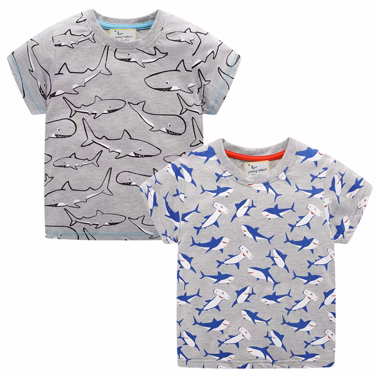 Factory Direct Price Fish Print Kids Shirt T-Shirts and Men′ S Clothing Children′ S Wear
